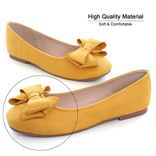 Image of Dear Time Women's Flats Shoes Bowknot Dressy Ballets Loafers Wedding Business Casual Walking Shoes
