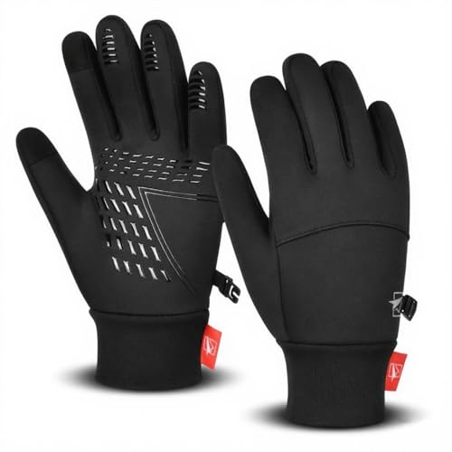 Cevapro Winter Thermal Gloves,Lightweight Windproof Running Gloves Anti-Slip Touchscreen Gloves Cold Weather Warm Gloves Liners for Driving Biking Cycling Climbing Sporting Working for Men Women
