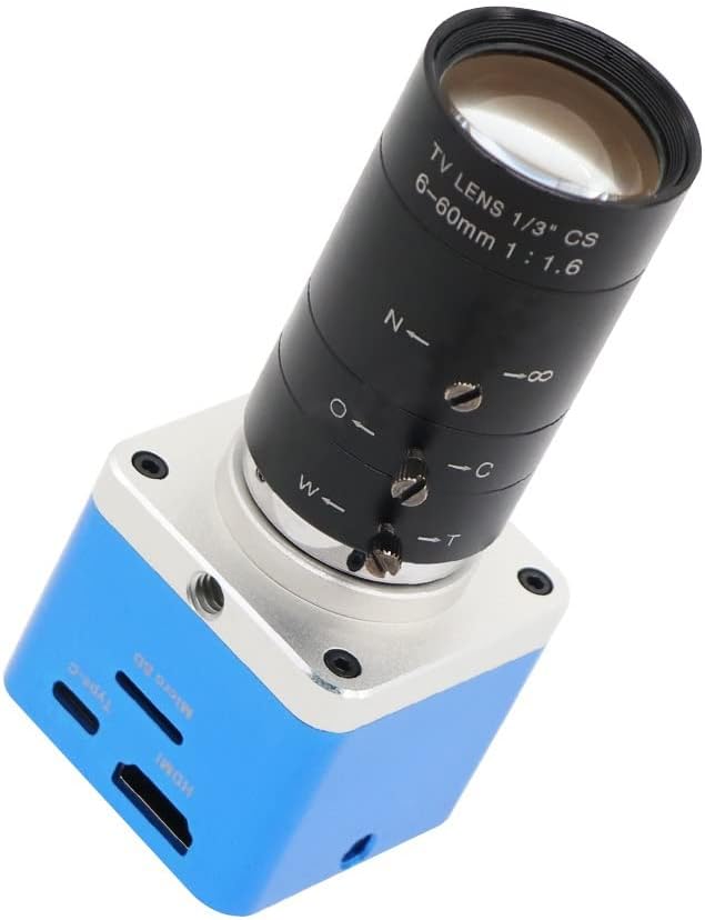 Microscope 4K Ultra H_D USB H_DMI With 6-60mm F1.6 Manual Focus Varifocal length c_ctv lens for Web Camera Meeting Live stream Teaching