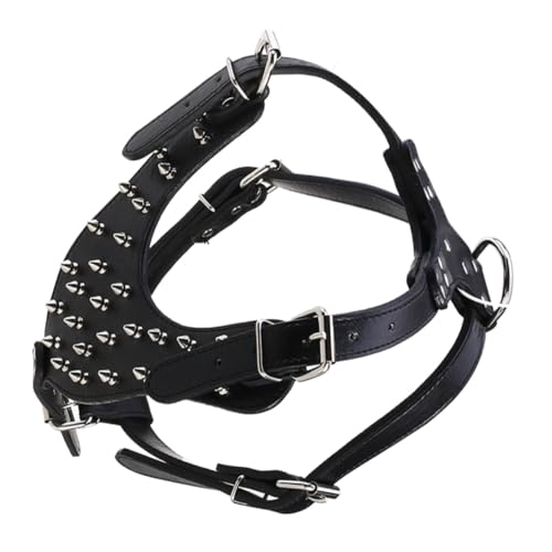 DECHOUS Pettorina Cane con Borchie Metalliche per Esterni Imbracatura Comfort Tiro per e Grandi Accessorio Pet Versatile per Passeggiate e Addestramento