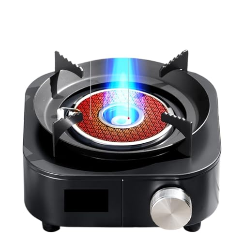 Estufa infrarroja de Alta Potencia de 4000 W, portátil, Ligera, con Quemador de Gas, Tipo Split, Ideal for Acampar al Aire Libre, Picnic y Senderismo.(Dark Blue)