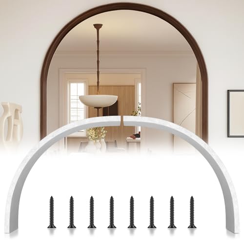Maasechs 2 Pcs Rounded Doorway Arch Kit 19 7/10, 4 7/10 Wide DIY Interior Doorway recurved Drywall Full Half Circle Top Round Arch Kit for Livingroom