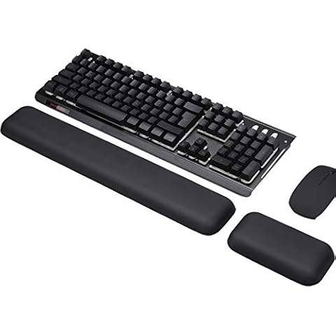 Aelfox Memory Foam Keyboard Wrist Rest and Mouse Wrist Rest Set, Ergonomic Wrist Support Mouse Pad Wrist Pad - Breathable, Sweat-absorbent, Relieve Wrist Pain for Laptop, Computer, Home, Office Cover