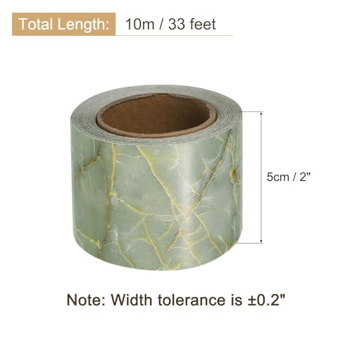 Image of uxcell Wood Grain Tape, 2 inch x33 Ft Self Adhesive Wood Grain Repair Patch for Baseboards, Doors, Floor Repair, Furniture Home Decor Pebble