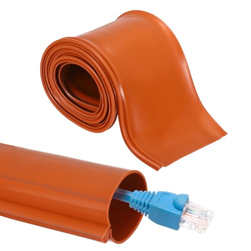 Gaine de protection de câbles haute tension flexible rouge