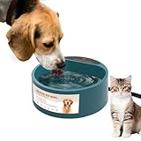 Namsan Heated Water Bowl for Cats Outdoor, 2.2L, Heated Pet Bowls for Chickens Rabbits Farm Animals, Heating Dog Bowl Ice Free in Winter, Thermal-Bowls Warm Water Bird Bath Dish, Green