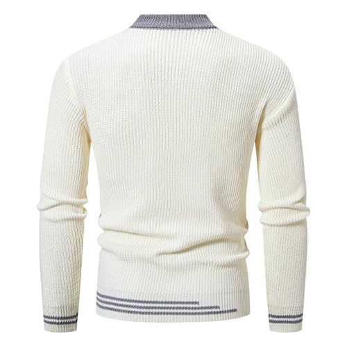 Mens Crewneck Slim Fit Knit Sweater, Lightweight Casual Fall Trendy Pullover Raglan Sleeve Knitwear Sweaters4