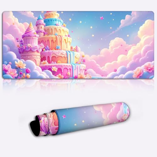 Tapis de souris antidérapant château magique en caoutchouc de haute densité 900x400x4mm