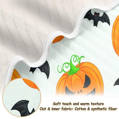 Burbuja Cartoon Pumpkins Baby Blanket for Boys Girls, Nursery Soft Warm Swaddling Receiving Baby Blankets, 30x40 in Toddler Blanket2
