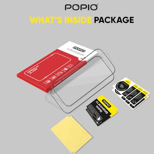 Image of POPIO Xtreme Series Pack of 2 Military-Grade Gorilla Tempered Glass for iPhone 14 Pro Max (Black) | 9H Hardness, Edge-to-Edge Coverage, Anti-Scratch