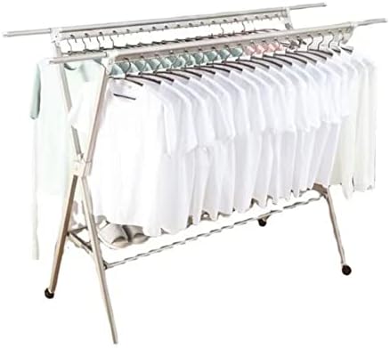 Adjustable Stainless Steel Clothes Drying Rack, Foldable & Portable Drying Stand, Space-Saving Hanger for Indoor/Outdoor Use, Extreme Stability（240cm）