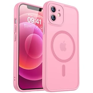 CANSHN für iPhone 12 Mini Hülle mit Kameraschutz für Magsafe (TOP Militärschutz & Magnetkraft) Extrem Haltbarkeit Hülle iPhone 12 Mini Case Stoßfest, Rosa