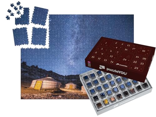 puzzleYOU: Puzzle-Adventskalender | „Traditionelle Jurten: Zelte (Gers) der Nomaden in der Mongolei“ – aus der Puzzle-Kollektion Asien