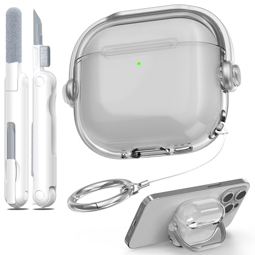 Funda AirPods 4 R-Fun con bloqueo seguro y kit limpieza negro