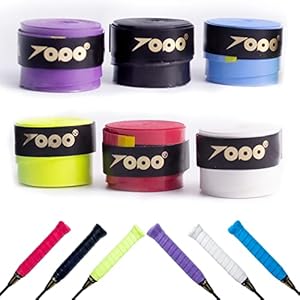 Tennis Griptape, 6 Stuks Badminton Grips Tape Antislip Griptape Sport Grip Tape Rackets Grips Tape, Set Antisliptape 110 * 2.5 * 0.07cm, Geschikt voor Badminton, Tennis, Hengel