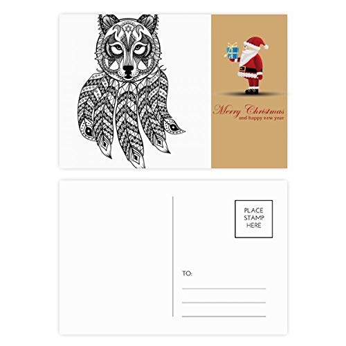 Cartes postales bébé Père Noël Raccoon (lot de 20) pour souvenirs