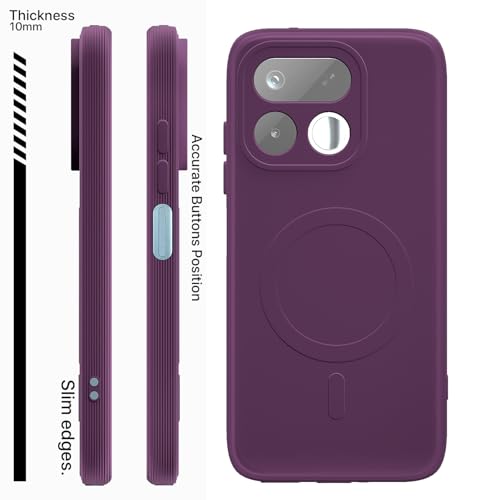 Image of Pikkme Back Cover for Realme 16T 5G Soft Matte Silicone Mag-Safe Design (Mag-Safe Not Support) Camera Protection | Slim Fit Bumper Cover (Purple)