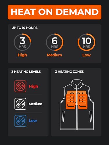 ORORO Men's Lightweight Heated Fleece Vest (Battery Not Included)