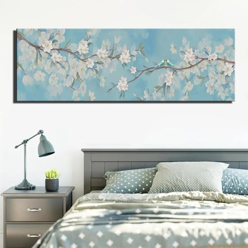 Grandes images murales fleurs de prunier pour habiller un grand mur vide