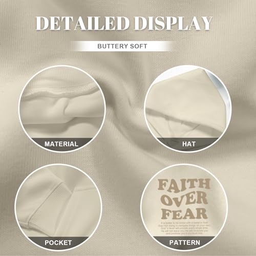 Faith Over Fear Hoodie Men Christian Jesus Sweatshirts Bible Verse Graphic Hoodies Inspirational Streetwear Pullover 7