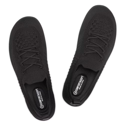 Frank Mully Womens Walking Shoes Wide Toe Box Barefoot Shoes Knitted Fashion Sneaker with Arch Support