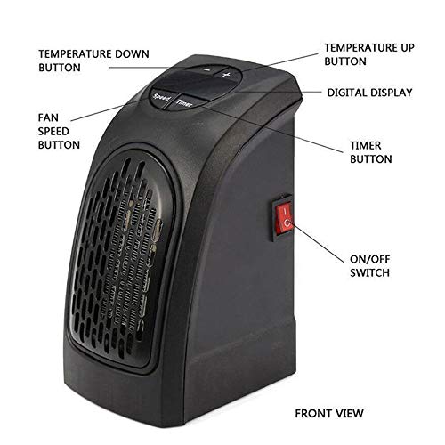 Mini radiateur soufflant portable MASO chauffage d'appoint LCD prise UE 400W - 4