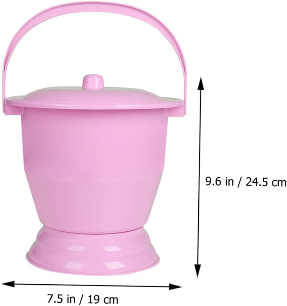 Ciieeo Children's Portable Urinal Potty with Handle Thick Plastic Chamber Pot for Boys and Girls Travel Urine Bottle with Lid for Home and Outdoors