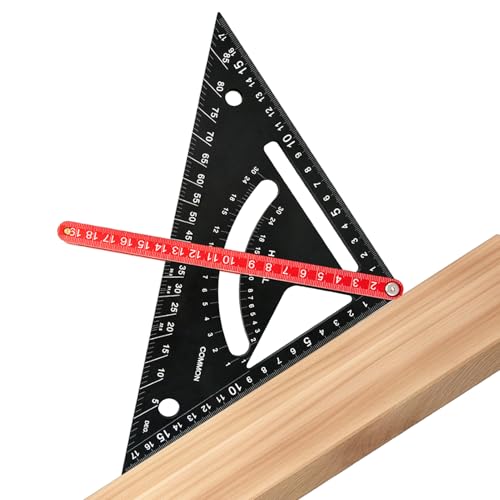 Équerre de menuisier en alliage d'aluminium robuste pour traçage précis de 19 cm