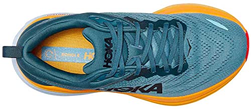 HOKA Hoka One Bondi 8 Wide, Men's Running Shoes, Goblin Blue Mountain Spring, 15.5 UK