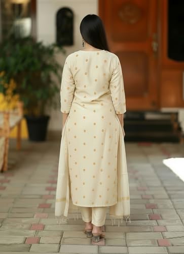 Image of GoSriKi Viscose Printed Kurta for Women | Kurti Set Woman | Kurta with Pant & Dupatta | Straight Ethnic Suit | Indian Outfit Ladies Dress Stylish Traditional Clothing Party Office Fashion Look Style