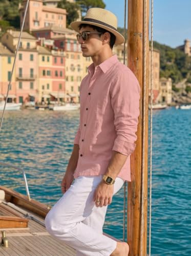 Image of NexaFlair Man's Casual | Formal | Linen| Cotton | Regular Wear Collared | Fit Shirt for Men