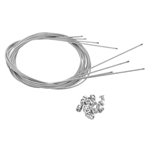 SOPOTUTU 4piezas Accesorios De Cuerda De Acero Inoxidable Cable De Suspensión Para Colgar Marcos De Fotos y Luces Kit Para Uso Doméstico y Oficina Seguro y Resistente