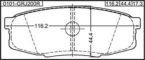 Miniatura 2 de Kit pastillas Freno Disco trasero Febest 0101-GRJ200R Oem 04466-0C010