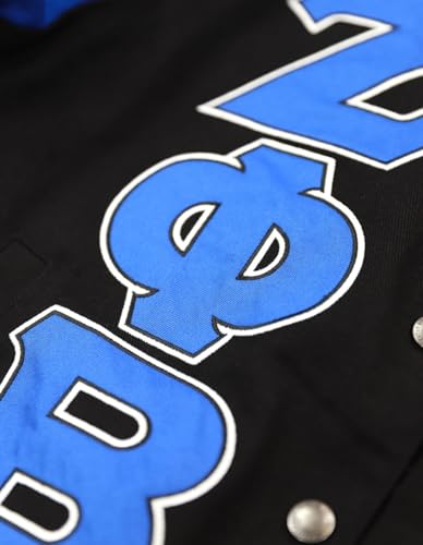 Big Boy Zeta Phi/Φ Beta Divine 9 S12 Racing Twill Jacket [Black] - ID#68412-15-208-0-04