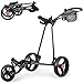 GYMAX Golftrolley faltbar, Golfwagen 3 Rad mit Scorekartenhalter,...