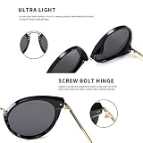 SUNGAIT Damskie ponadwymiarowe kocie oko polaryzacyjne okulary przeciwsłoneczne vintage okulary przeciwsłoneczne ochrona UV -SGT969, Rozmiar Uniwersalny