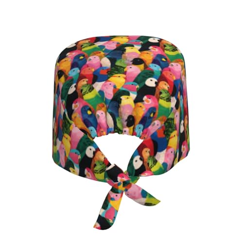 Image of Working Cap Scrub Cap with Sweatband | Adjustable Nurse Surgical Caps, for Men Women, Tie Back Hat