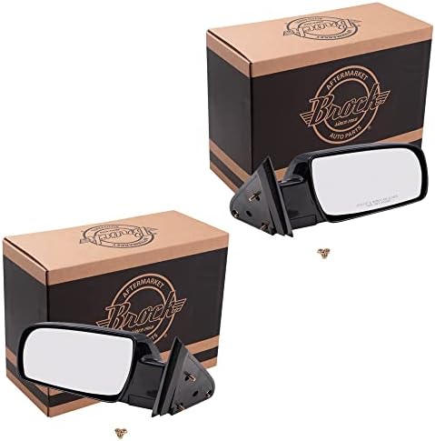 Brock Replacement Side Door Mirrors Set For 1995-1996 Roadmaster, Fleetwood, Caprice, Impala