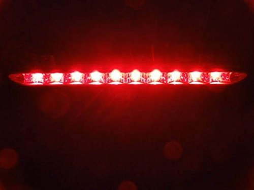 Ijdmtoy Black Chrome Lens Red Led 3Rd Brake Lamp Compatible With 2007-14 Mini Cooper R56 R57 R58 R60, Oem Fit High Mount Brake Light Powered By 10 Brilliant Red Led Lights #TOP2
