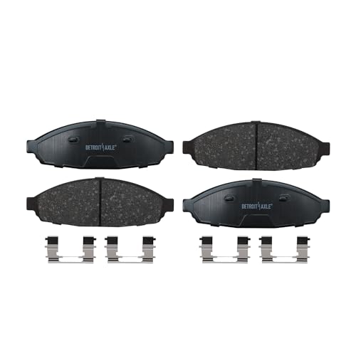 Image of Detroit Axle - Front Brake Pads for 03-11 Ford Crown Victoria Lincoln Town Car Mercury Grand Marquis, 03-04 Marauder, Ceramic Brake Pads 2003 2004 2005 2006 2007 2008 2009 2010 2011 Replacement