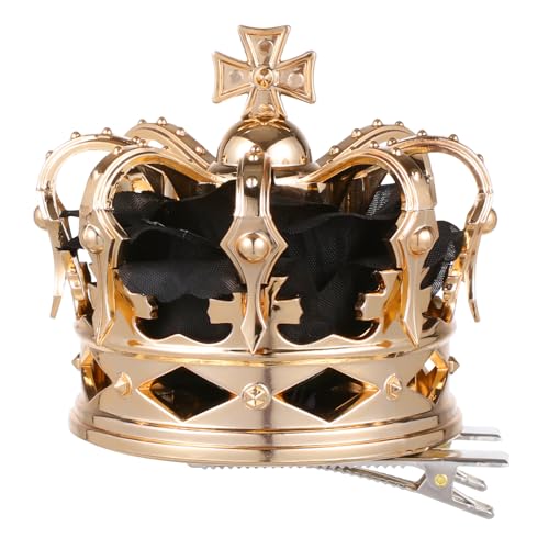 Horquilla dorada ifundom de tiara tridimensional de reina para mujer
