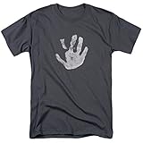 The Lord of The Rings T-Shirt White Hand of Saruman Adult Charcoal Tee, Large