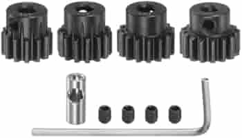Sourcing Map Stahl-M1-Getriebe 38T - 5mm Schaft Motorgetriebe Für RC-Fahrzeuge & Drift-Autos