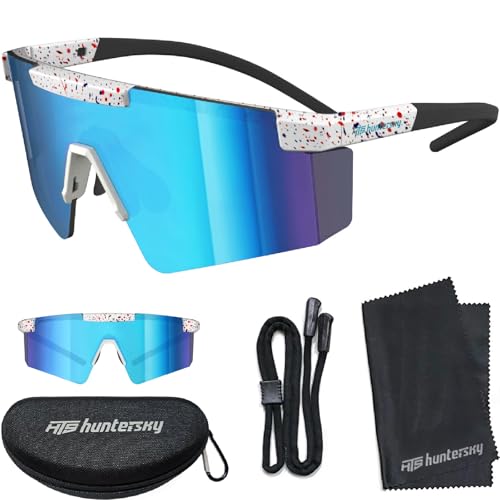 HTS HUNTERSKY Lunettes de soleil de mode Z87 UV400 pour hommes et femmes, course, cyclisme, baseball et activités sportives en extérieur – Modèle F31UA