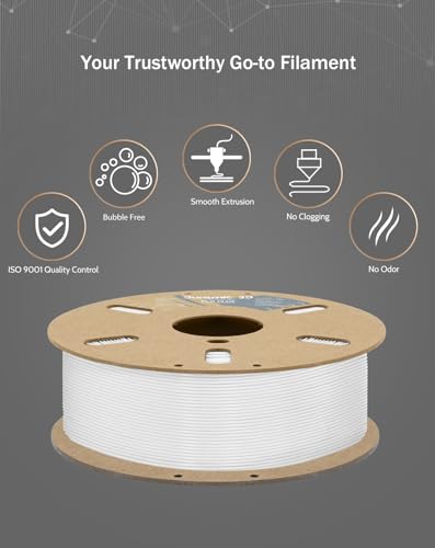 Image of DURAMIC 3D PLA+ Printer Filament 1.75mm PLA Plus Neatly 2Kg Spools | PLA Pro Tougher and Stronger, Dimensional Accuracy Probability + /- 0.02mm 2Pack Black+White
