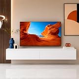 GOKHOMX Mobile porta TV 180 cm bianco con contenitore, sospeso o con piedini
