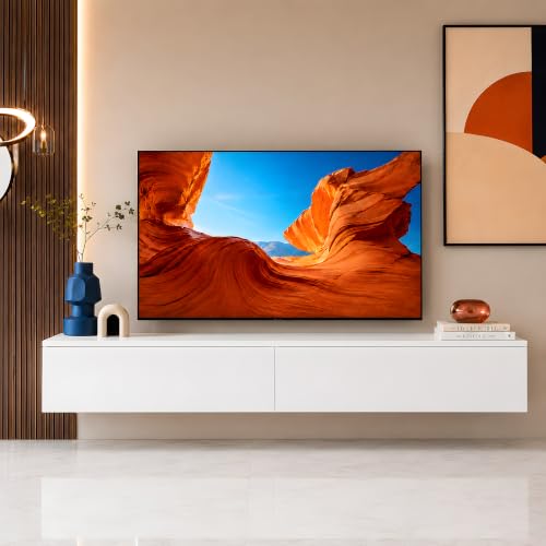 GOKHOMX Mueble TV Blanco 180 cm con Almacenamiento, suspendido o con Patas
