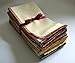 Gina's Soft Cloth Shop 1 Ply Organic Cotton Paperless Towels 14x14 Inches Set of 10 in Earthtones- Proudly Made in the USA!