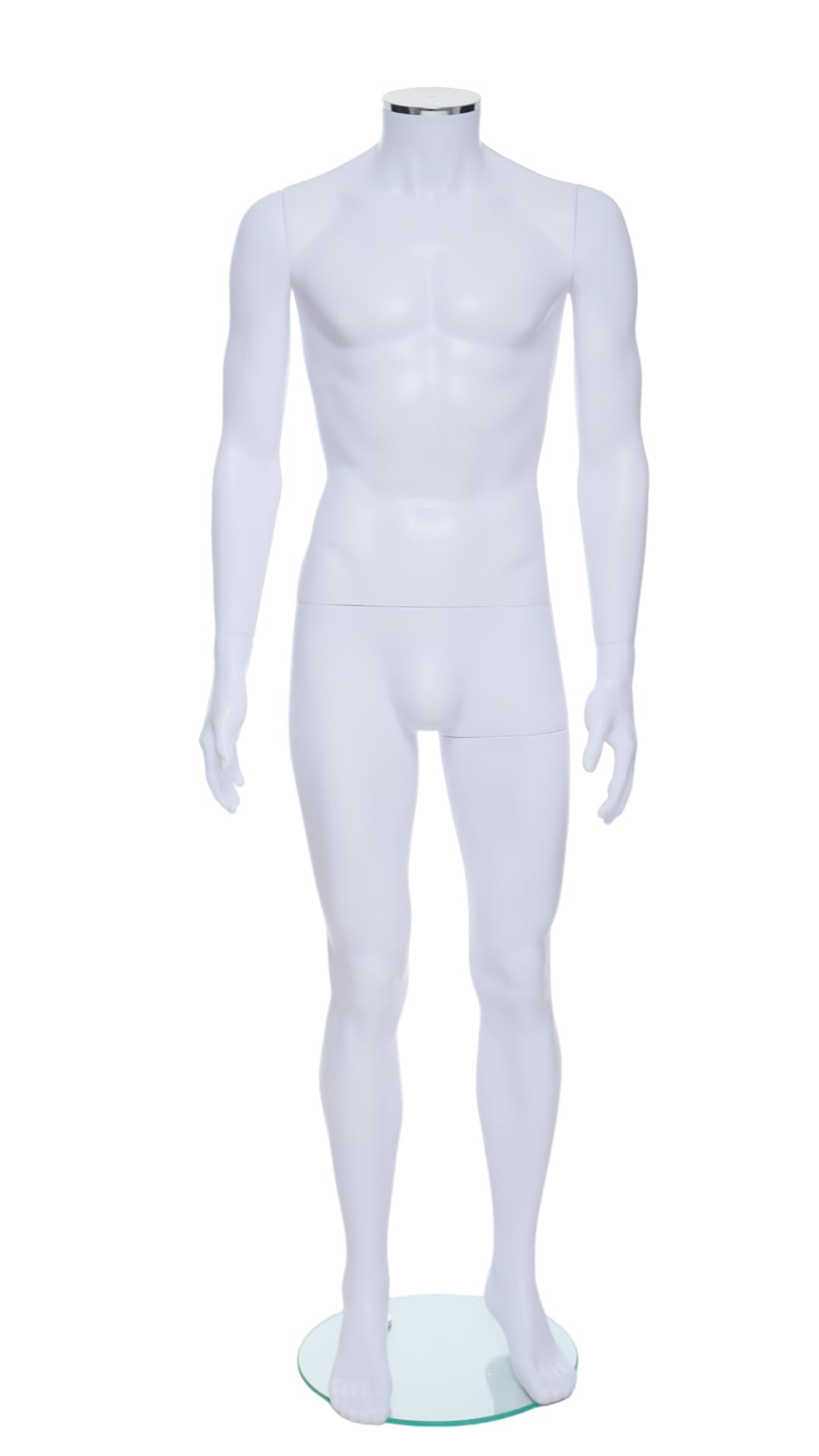 Male Mannequin White Matte Fashion Retail Shop Display Headless