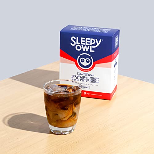 Image of Sleepy Owl Coffee Original Cold Brew Packs | Set of 3 Packs - Makes 9 Cups | 3 Step Brew - No Equipment Required | Cold Brew Coffee | 100% Arabica Beans